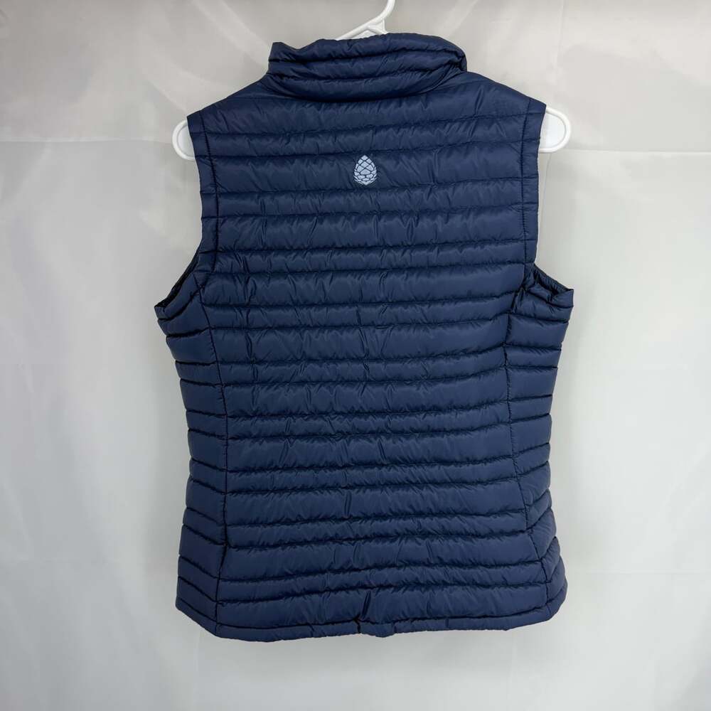 Stio Women M Ultralight Down Puffer Vest Packable LOGO Blue Full Zip Insulated - Picture 2 of 7